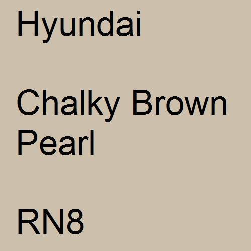 Hyundai, Chalky Brown Pearl, RN8.